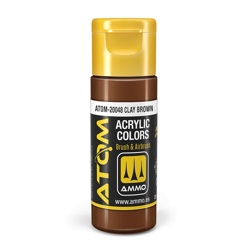 

Акриловая краска Ammo Mig Atom Color Глинисто-коричневый Clay Brown ATOM20048