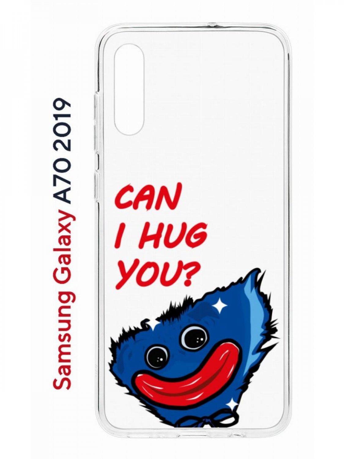 Чехол на Samsung Galaxy A70 Kruche Print CAN I HUG YOU,противоударный силиконовый бампер
