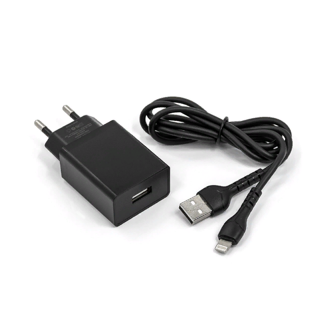 

Сетевое зарядное устройство Mirex U16i, USB, 2.4 А, кабель Lightning, 1 м, белое