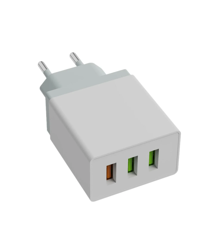 

Сетевое зарядное устройство Ritmix RM-3033QC, 3 USB, 3 А, белое