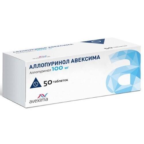 Аллопуринол авексима таблетки 100мг №50