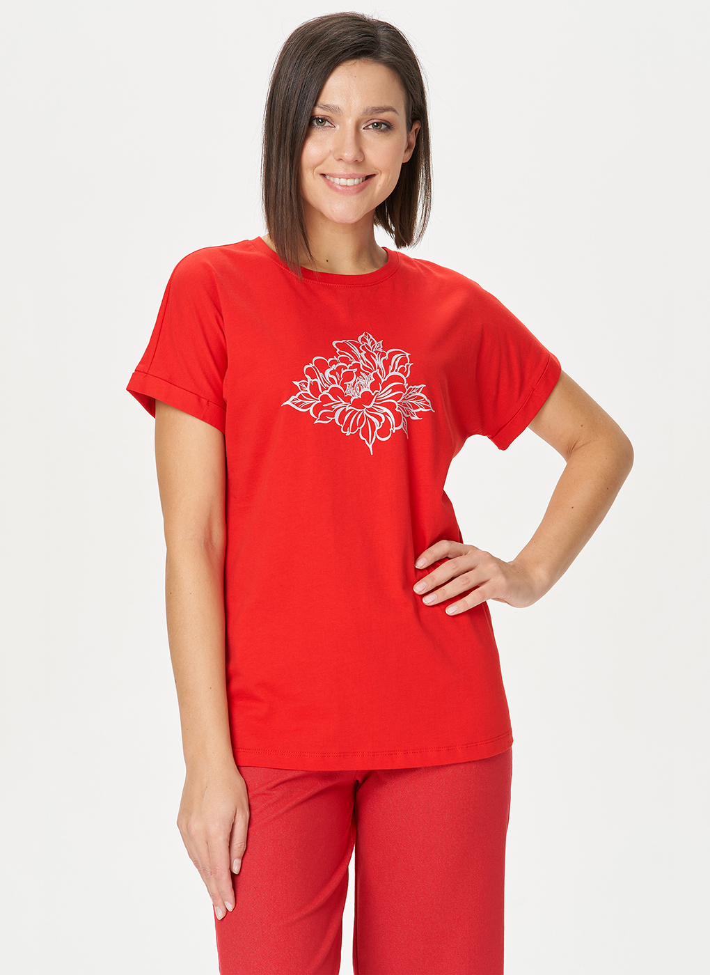 

Футболка женская Каляев 61131 красная 62 RU, 61131