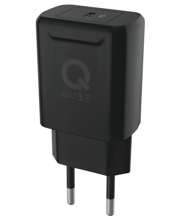 фото Сетевое зарядное устройство qub qwcpdblk type-c power delivery (черный)