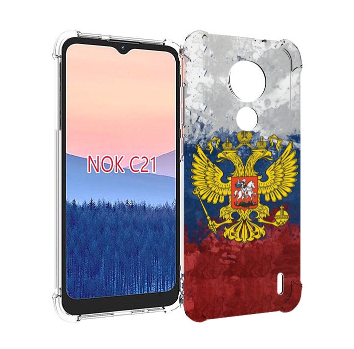 

Чехол MyPads герб-России для Nokia C21, Прозрачный, Tocco