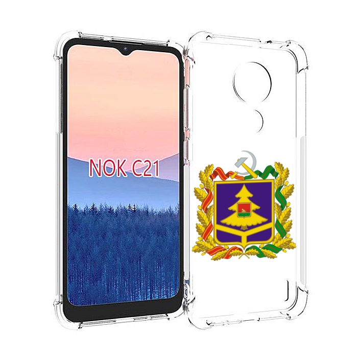 

Чехол MyPads герб-брянскои-области для Nokia C21, Прозрачный, Tocco