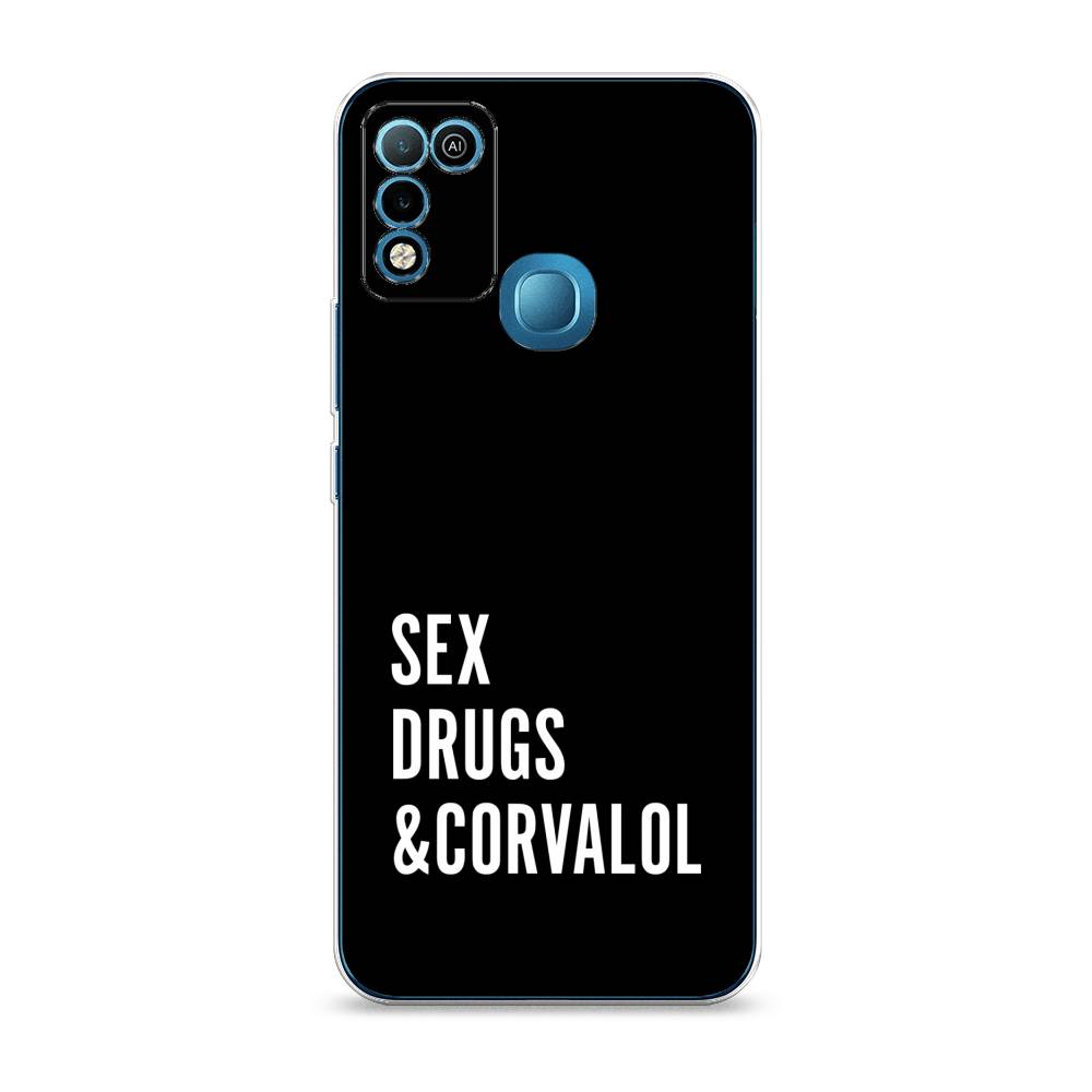 

Чехол на Infinix HOT 10 Play "Corvalol", Черный;серый;белый, 3100650-6
