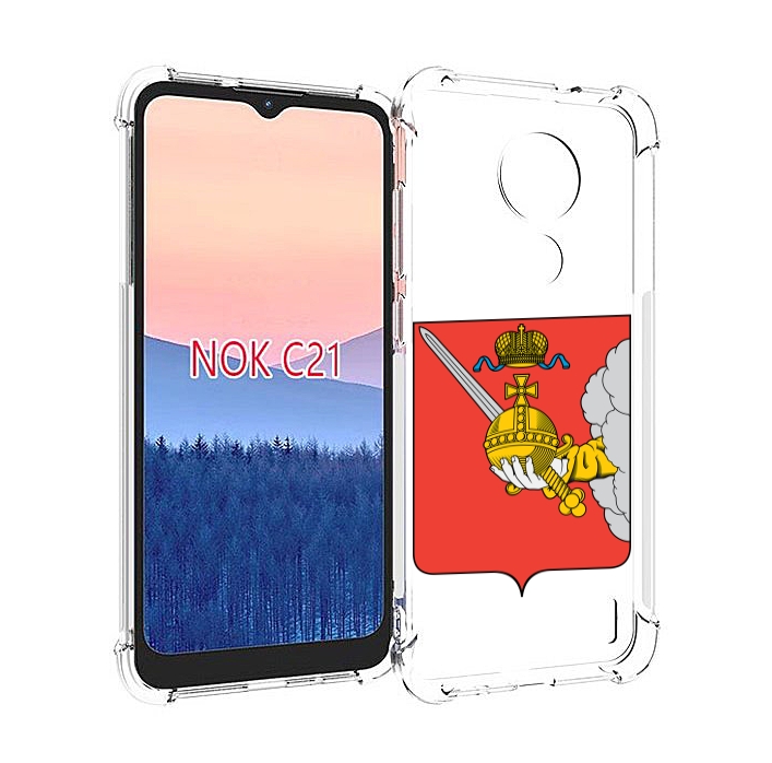 

Чехол MyPads герб-вологодскои-области для Nokia C21, Прозрачный, Tocco