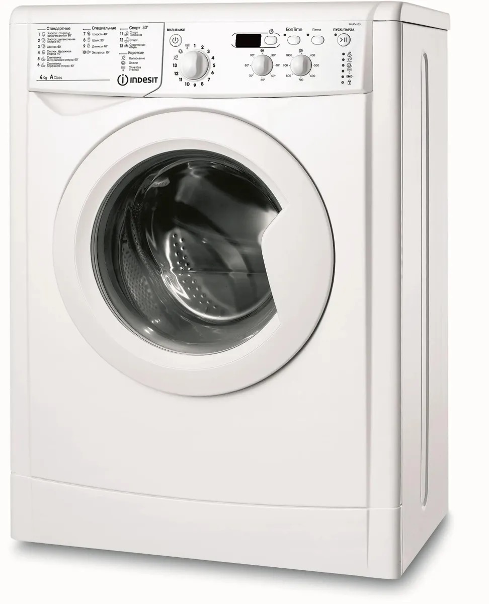 

Стиральная машина суперузкая Indesit EcoTime IWUD 4105, с фронтальной загрузкой, 4кг, 1000, Стиральная машина суперузкая Indesit EcoTime IWUD 4105, с фронтальной загрузкой, 4кг, 1000об/мин