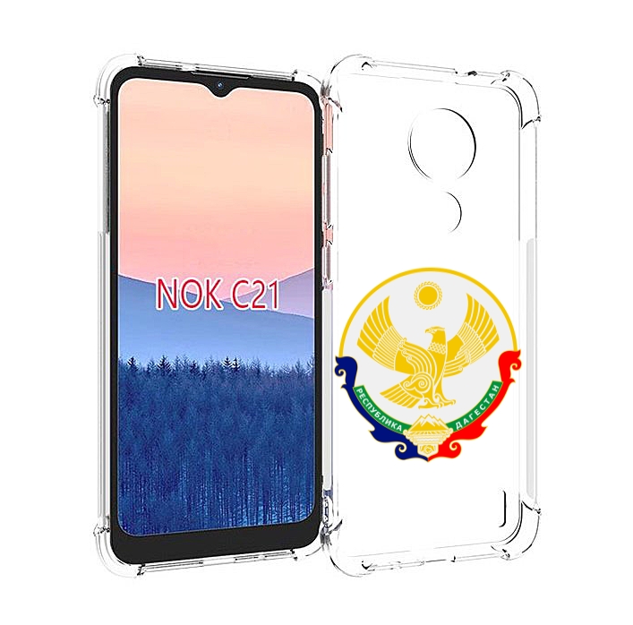 

Чехол MyPads герб-дагестан-махачкала для Nokia C21, Прозрачный, Tocco