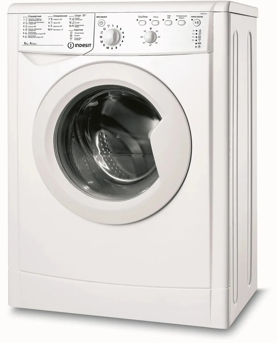 

Стиральная машина узкая Indesit EcoTime IWSB 5105, с фронтальной загрузкой, 5кг, 1000об/ми, Стиральная машина узкая Indesit EcoTime IWSB 5105, с фронтальной загрузкой, 5кг, 1000об/мин