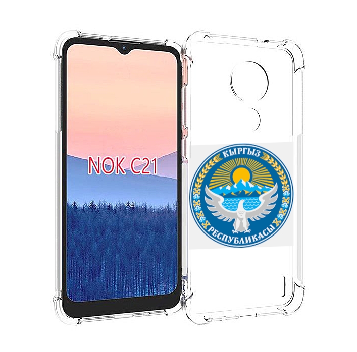 

Чехол MyPads герб-киргизия для Nokia C21, Прозрачный, Tocco