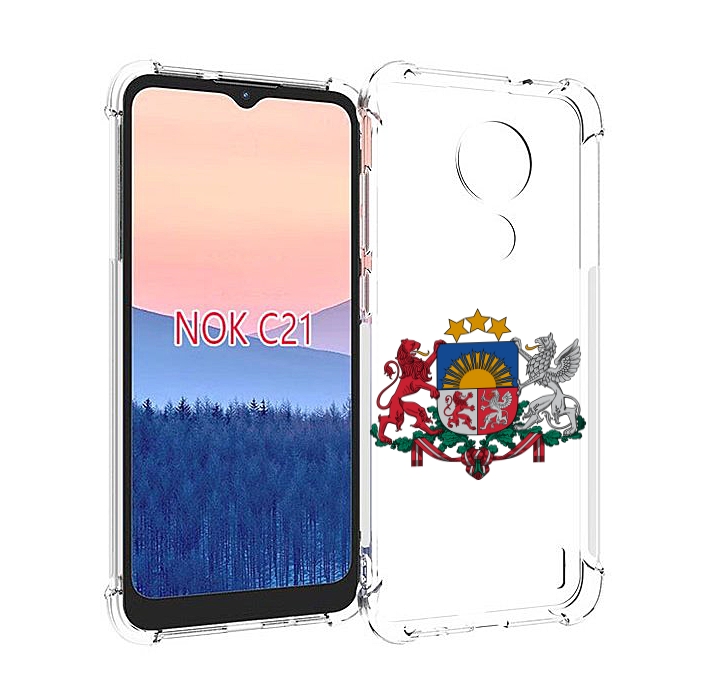 

Чехол MyPads герб-латвии для Nokia C21, Прозрачный, Tocco
