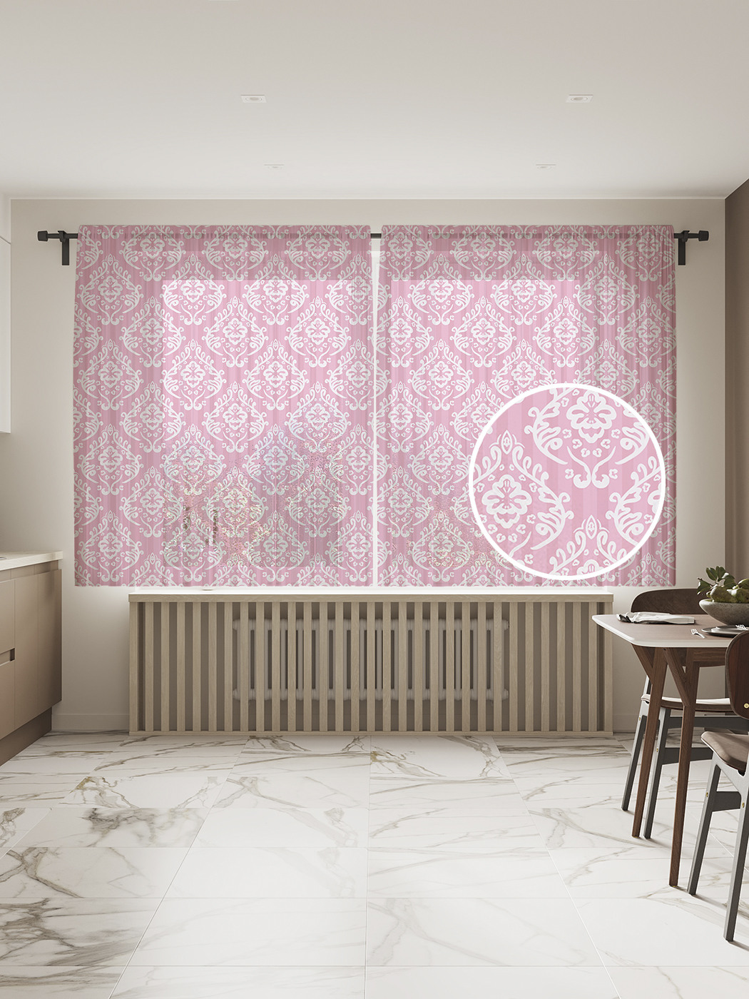 

Фототюль JoyArty "Монотонная богема", 145x180см (2 полотна со шторной лентой + 50 крючков), Монотонная богема