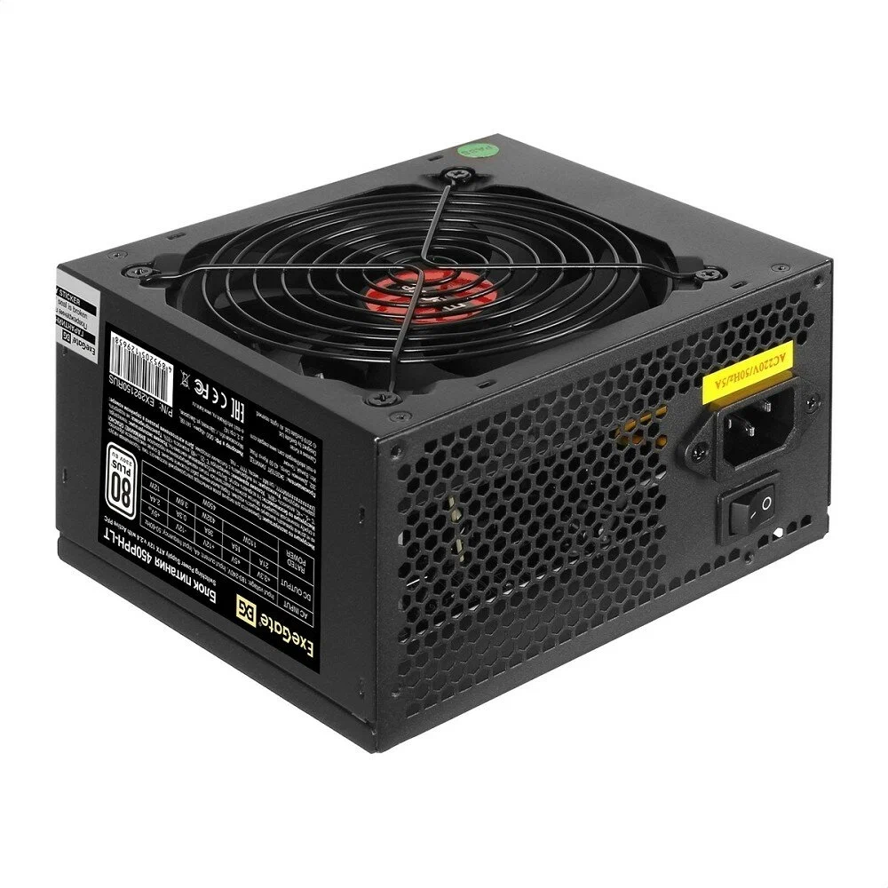 

Блок питания ExeGate 80 PLUS 450PPH LT OEM 450W (EX292150RUS-OEM-S), Черный, 80 PLUS 450PPH LT OEM