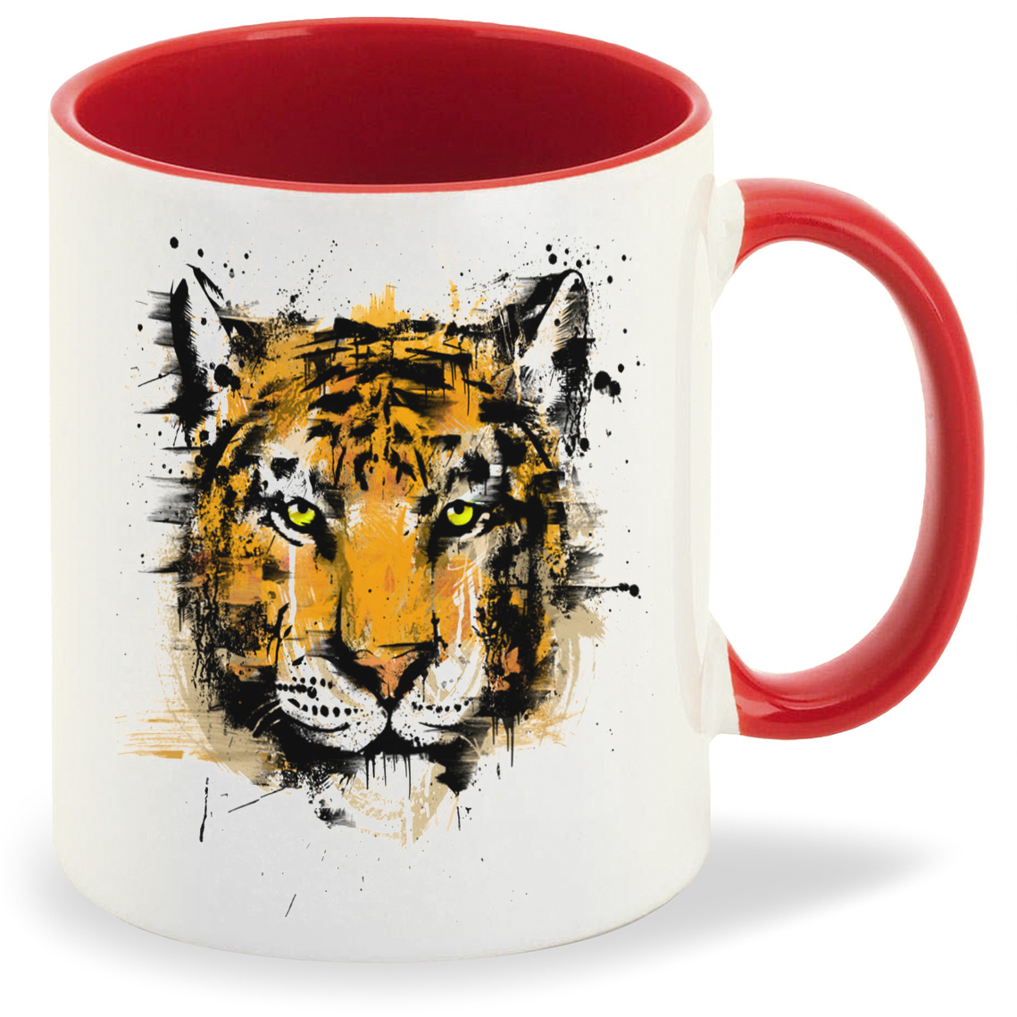 

Кружка CoolPodarok Животные Краски Тигр Рисунок, Животные Краски Тигр Рисунок