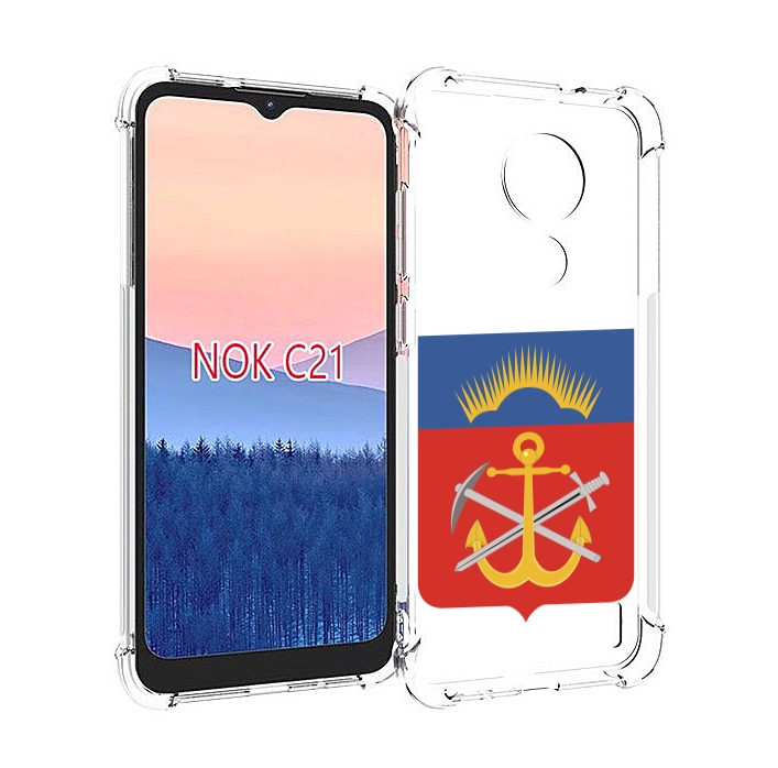 

Чехол MyPads герб-мурманская-область для Nokia C21, Прозрачный, Tocco