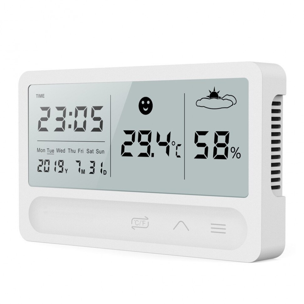 фото Часы будильник с термометром и гигрометром (4611) 2emarket