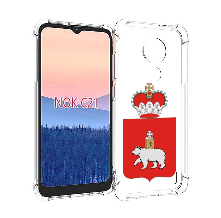 

Чехол MyPads герб-пермскии-краи для Nokia C21, Прозрачный, Tocco