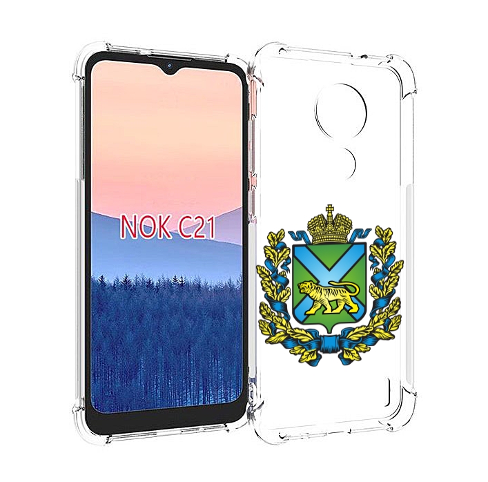 

Чехол MyPads герб-приморскии-краи для Nokia C21, Прозрачный, Tocco