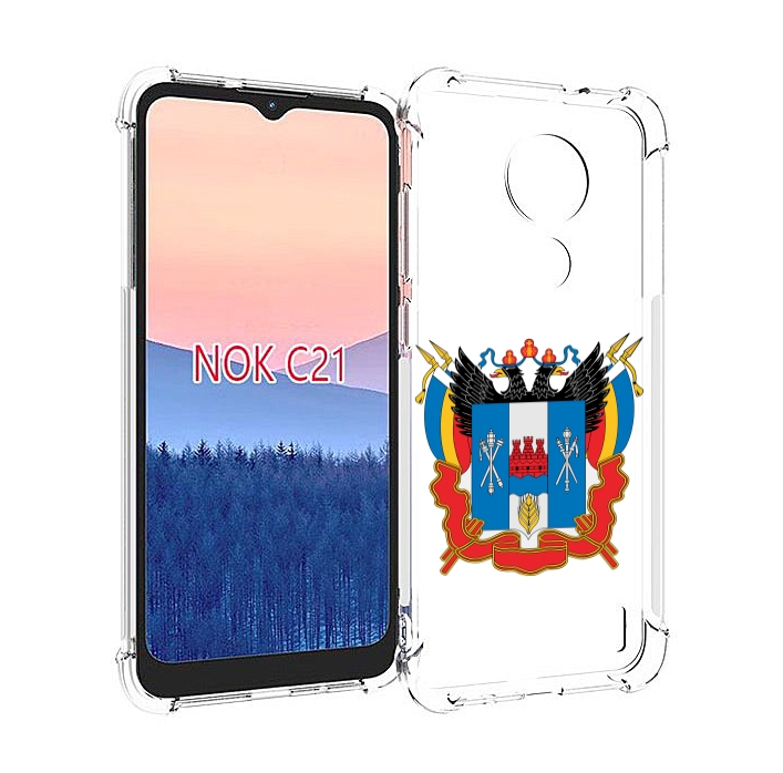 

Чехол MyPads герб-ростовская-область для Nokia C21, Прозрачный, Tocco