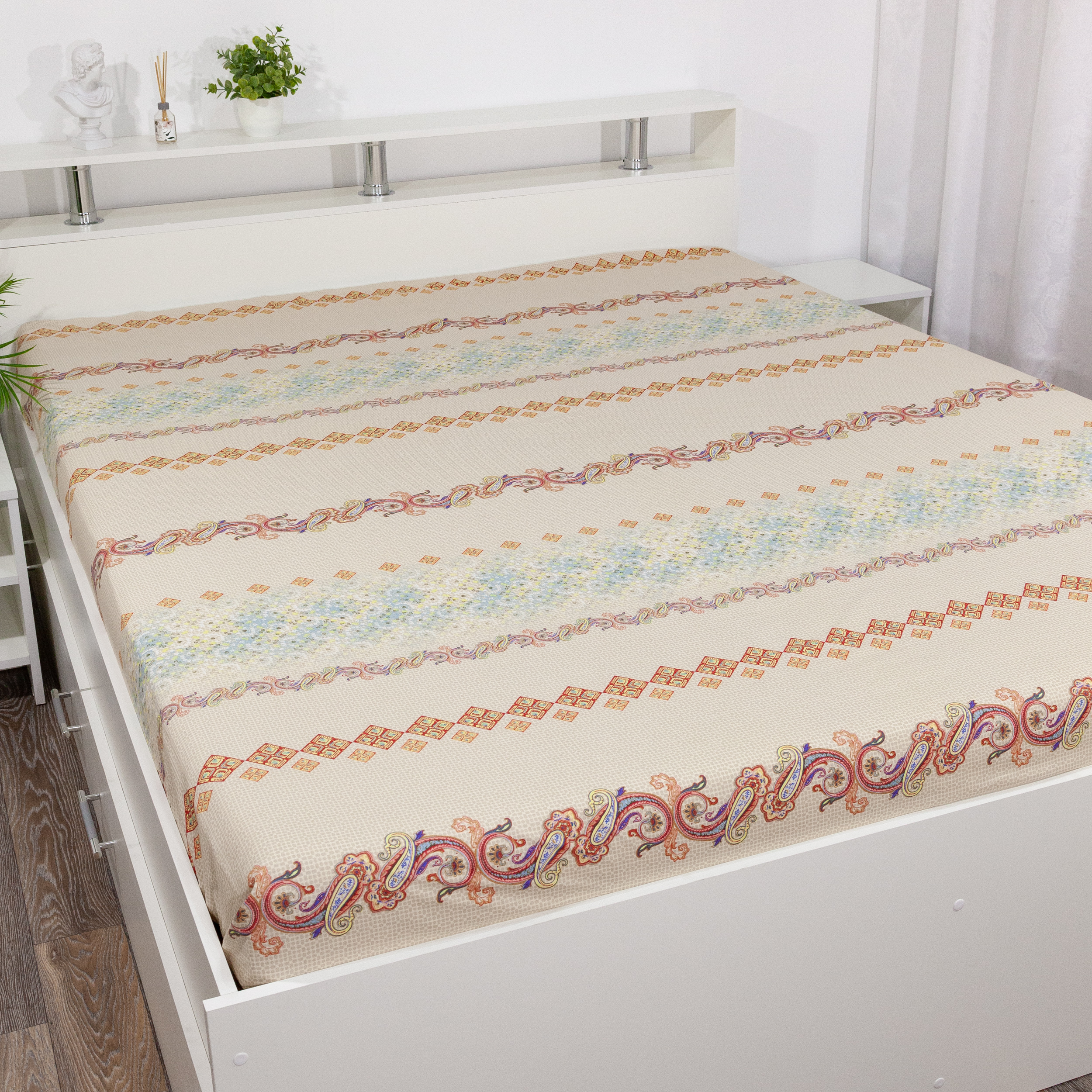 

Простыня WELLNESS RP240-Прованс_А кремовый 220*240 см, Простыня 220*240 см