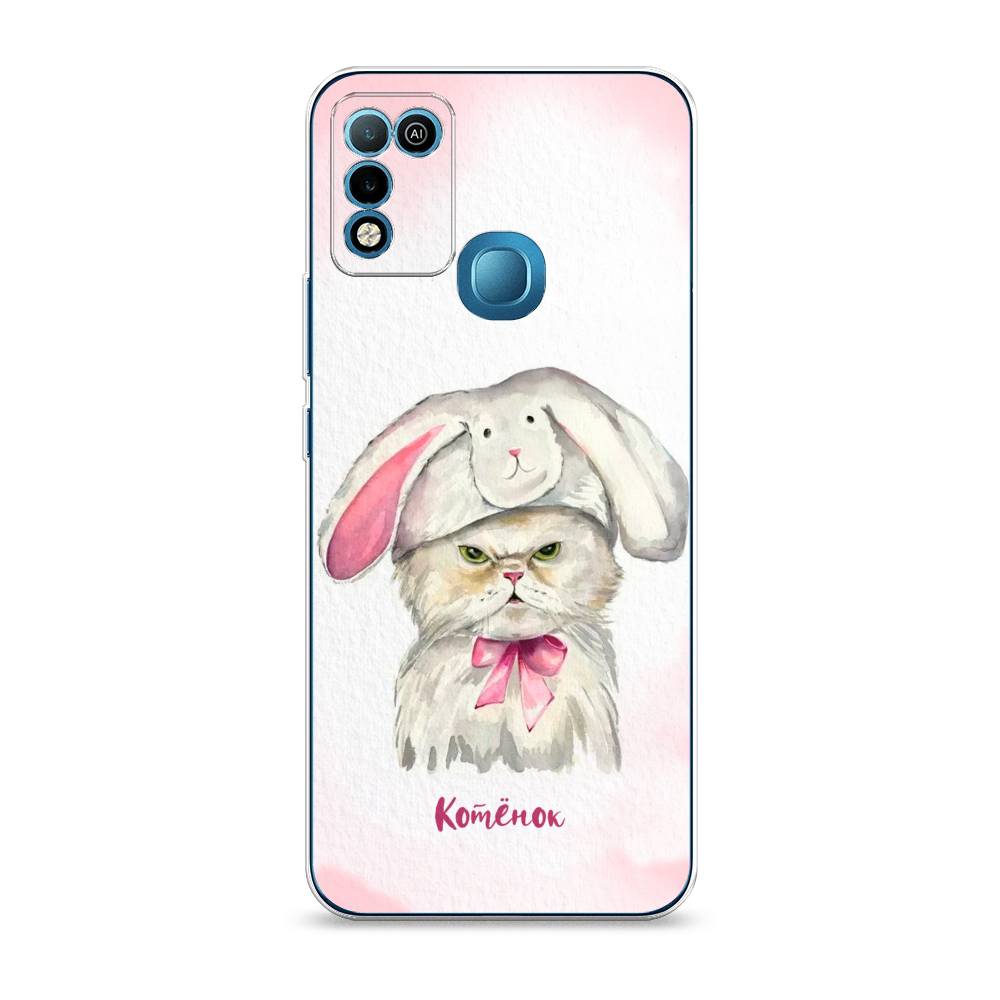

Чехол на Infinix HOT 10 Play "Мой котёнок", Розовый;серый, 3100650-1