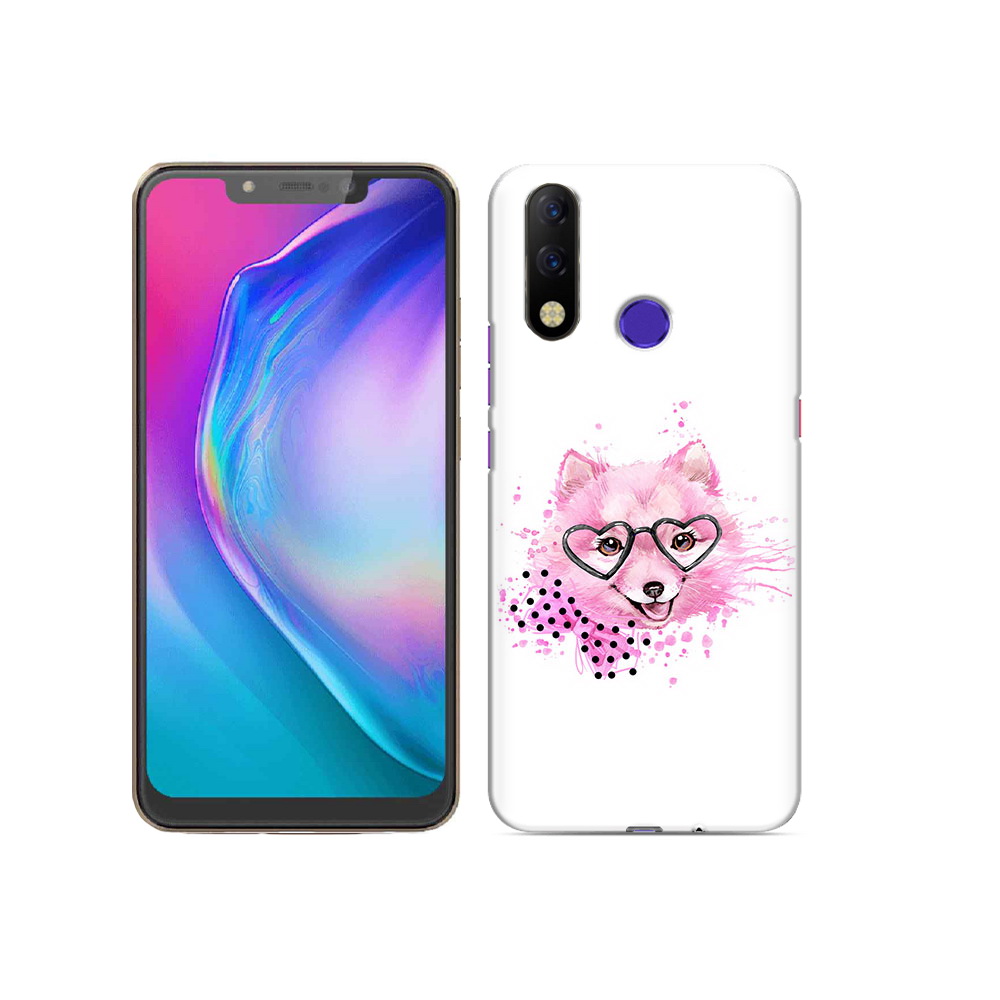

Чехол MyPads Tocco для Tecno Spark 3 Pro розовый волченок, Прозрачный, Tocco