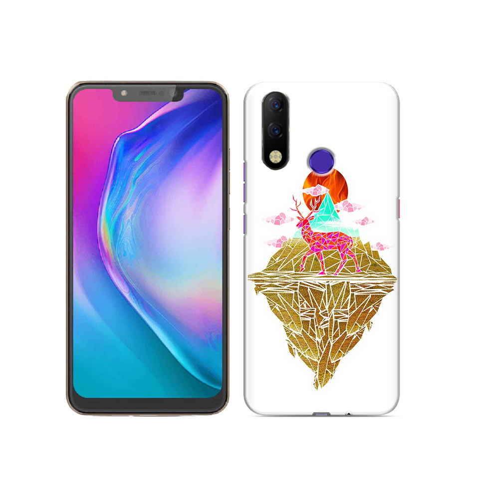

Чехол MyPads Tocco для Tecno Spark 3 Pro розовый олень абстракция, Прозрачный, Tocco