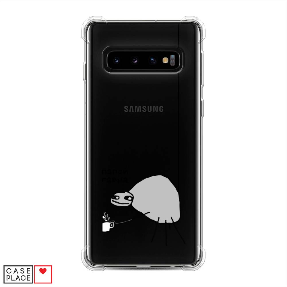 фото Противоударный силиконовый чехол "павук" на samsung galaxy s10 awog