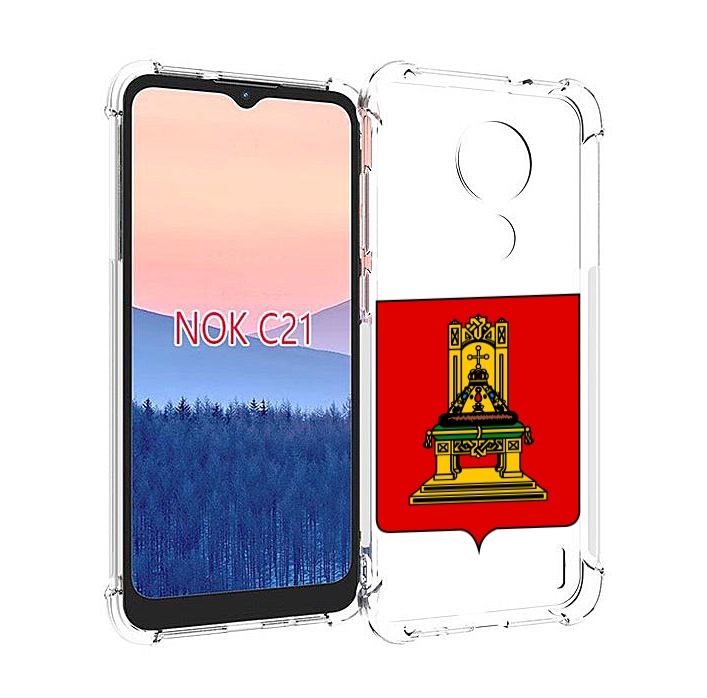 

Чехол MyPads герб-тверская-область для Nokia C21, Прозрачный, Tocco