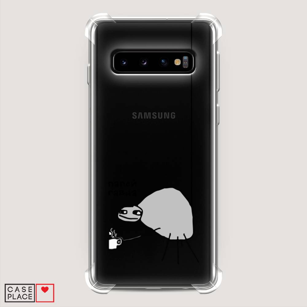 фото Противоударный силиконовый чехол "павук" на samsung galaxy s10 + awog