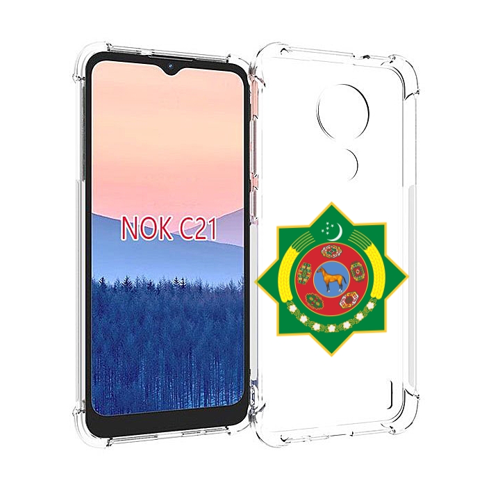 

Чехол MyPads герб-туркменистан для Nokia C21, Прозрачный, Tocco