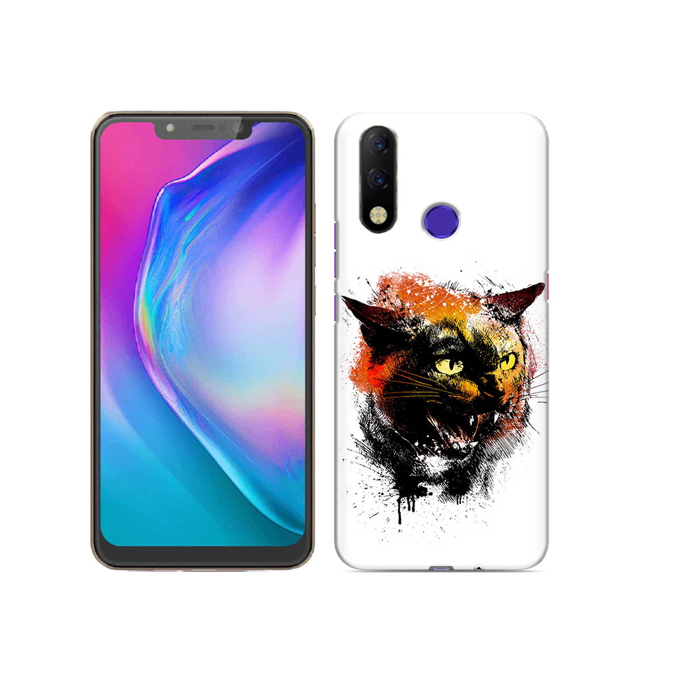

Чехол MyPads Tocco для Tecno Spark 3 Pro сиамский кот, Прозрачный, Tocco