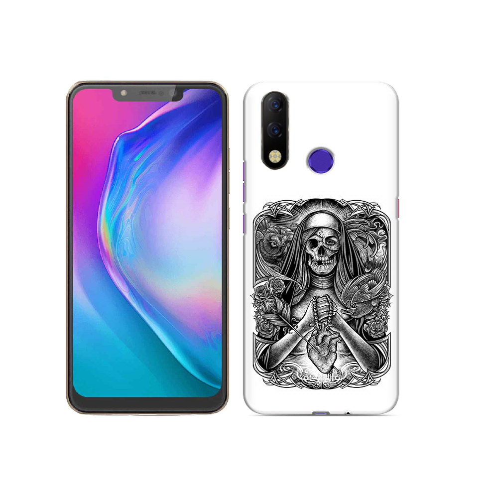 

Чехол MyPads Tocco для Tecno Spark 3 Pro скелет с сердцем, Прозрачный, Tocco