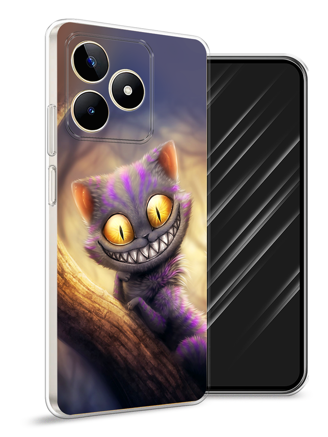 

Чехол Awog на Realme C53 "Cheshire Cat", Фиолетовый;желтый, 2514650-1