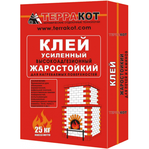 

Клей усиленный "Терракот" жаростойкий, 10 кг, Серый