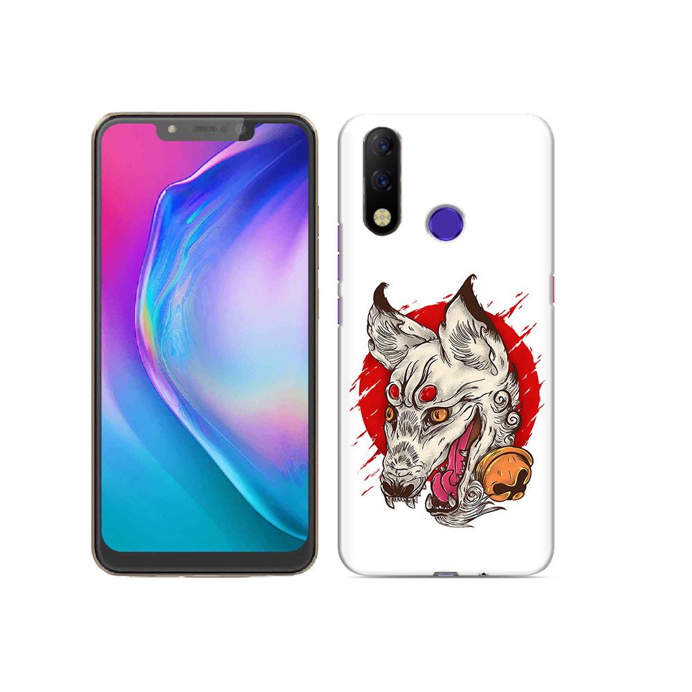 

Чехол MyPads Tocco для Tecno Spark 3 Pro страшная собака, Прозрачный, Tocco