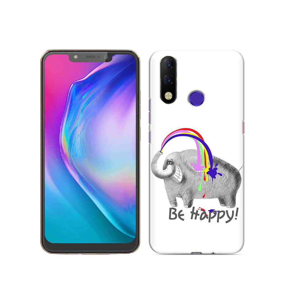 

Чехол MyPads Tocco для Tecno Spark 3 Pro счастливый слон, Прозрачный, Tocco