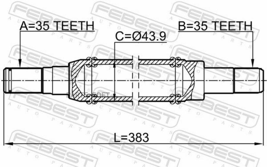 

2112-Monrh Полуось Правая Ford Mondeo Ge 00-07