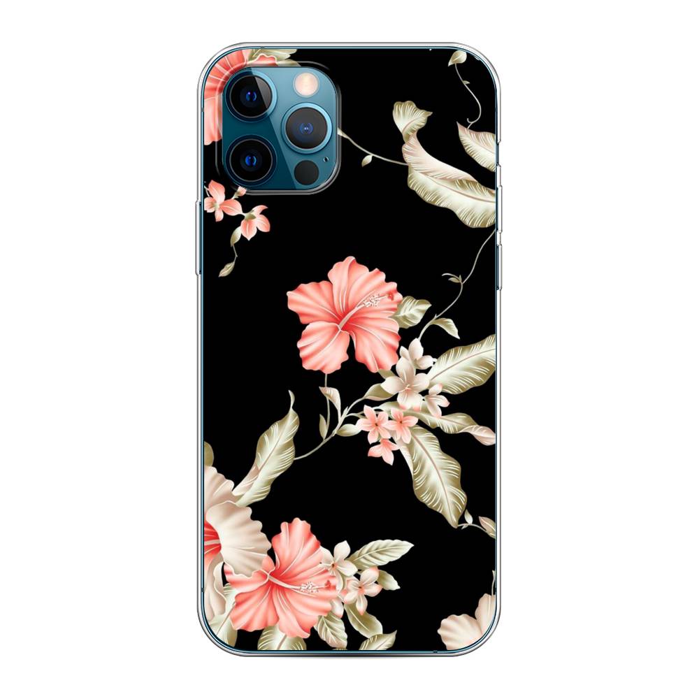 

Чехол Awog на Apple iPhone 12 Pro / Айфон 12 Pro "Цветы на черном", Разноцветный, 12850-8