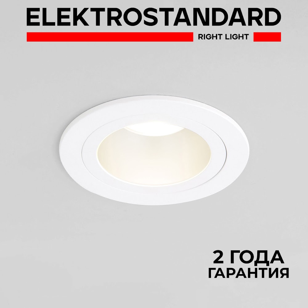 

Встраиваемый точечный светильник Elektrostandard Flood 122 MR16 GU10 серебро/белый, Flood