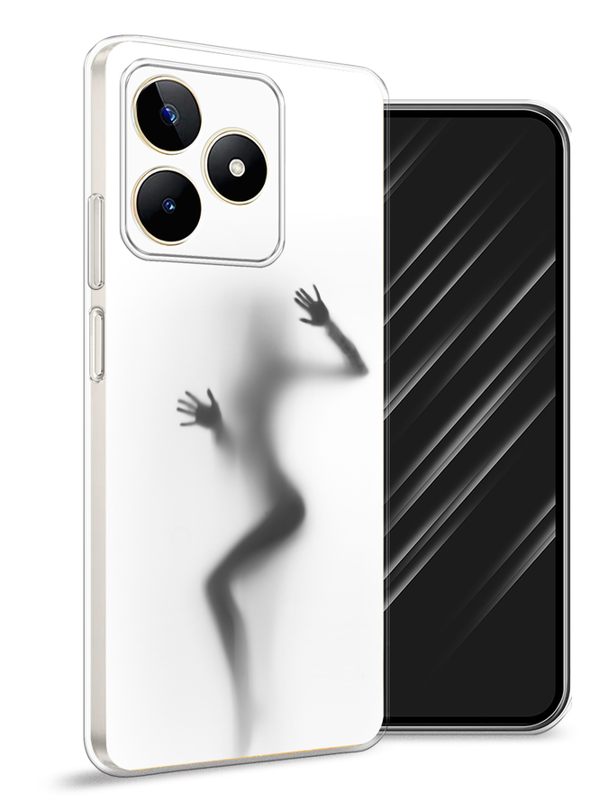 

Чехол Awog на Realme C53 "Девушка в душе", Серый;белый;черный, 2514650-7