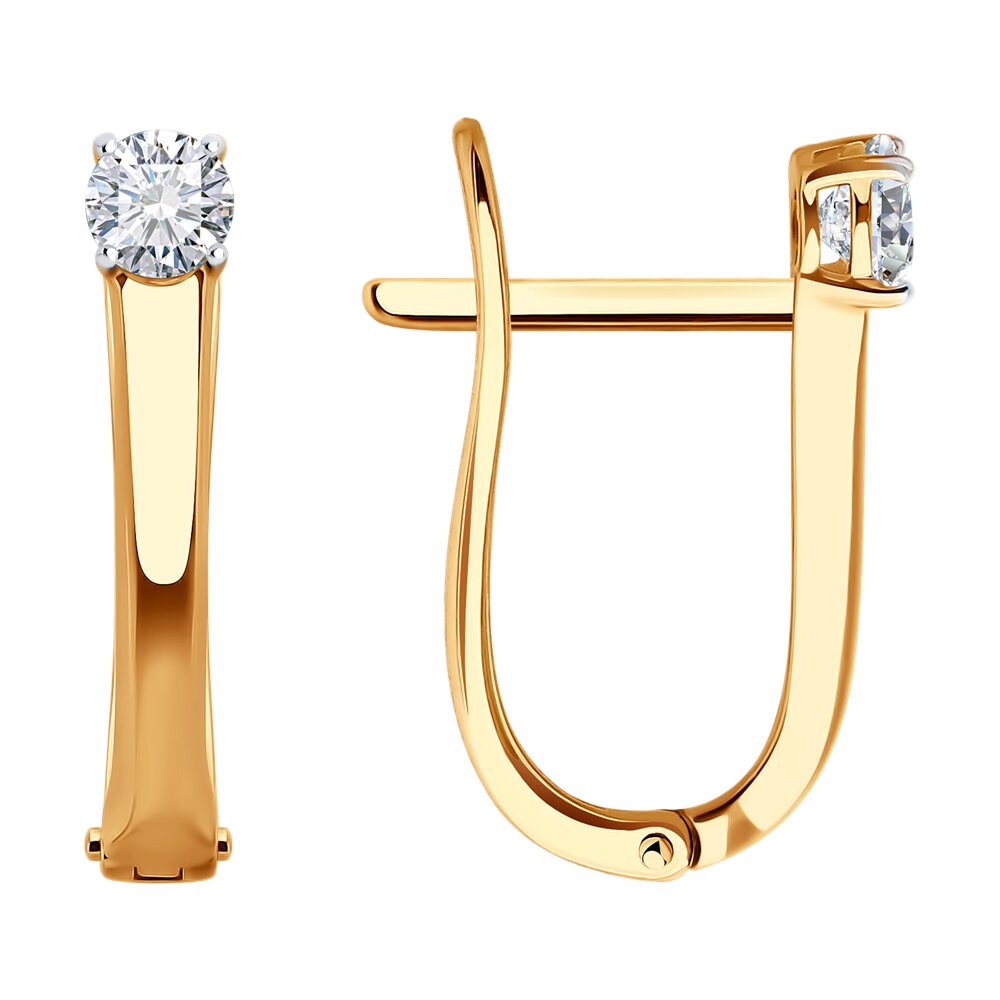 

Серьги из красного золота SOKOLOV 0200448, фианит, 0200448