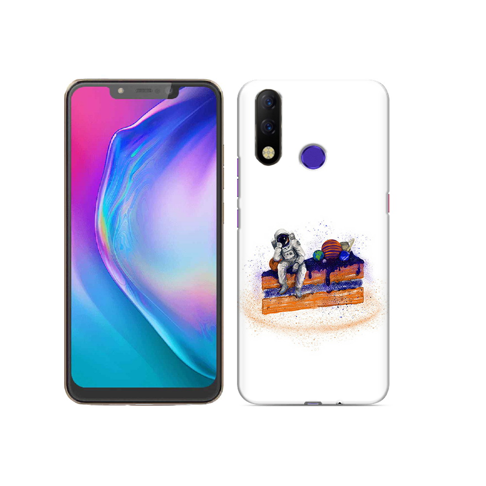 

Чехол MyPads Tocco для Tecno Spark 3 Pro торт с планетами, Прозрачный, Tocco