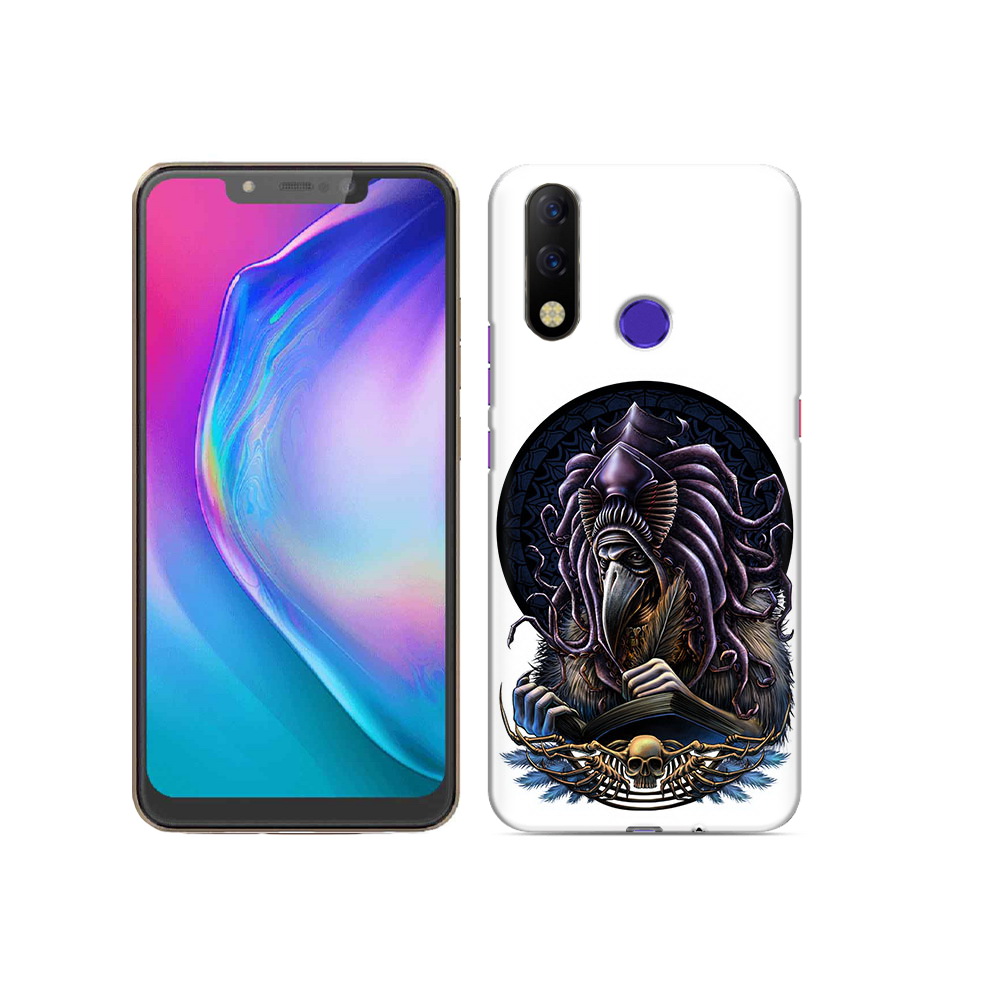 

Чехол MyPads Tocco для Tecno Spark 3 Pro умный ворон, Прозрачный, Tocco