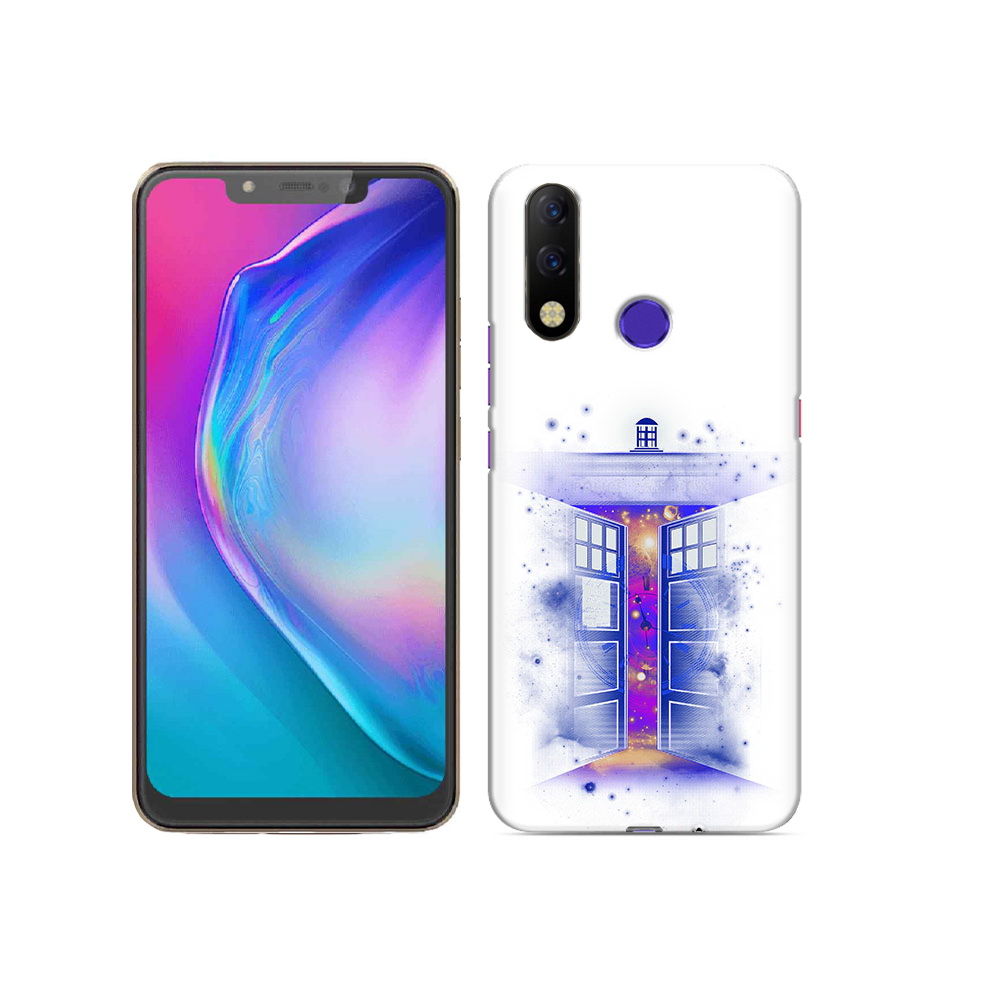 

Чехол MyPads Tocco для Tecno Spark 3 Pro фиолетовый уголок абстракция, Прозрачный, Tocco