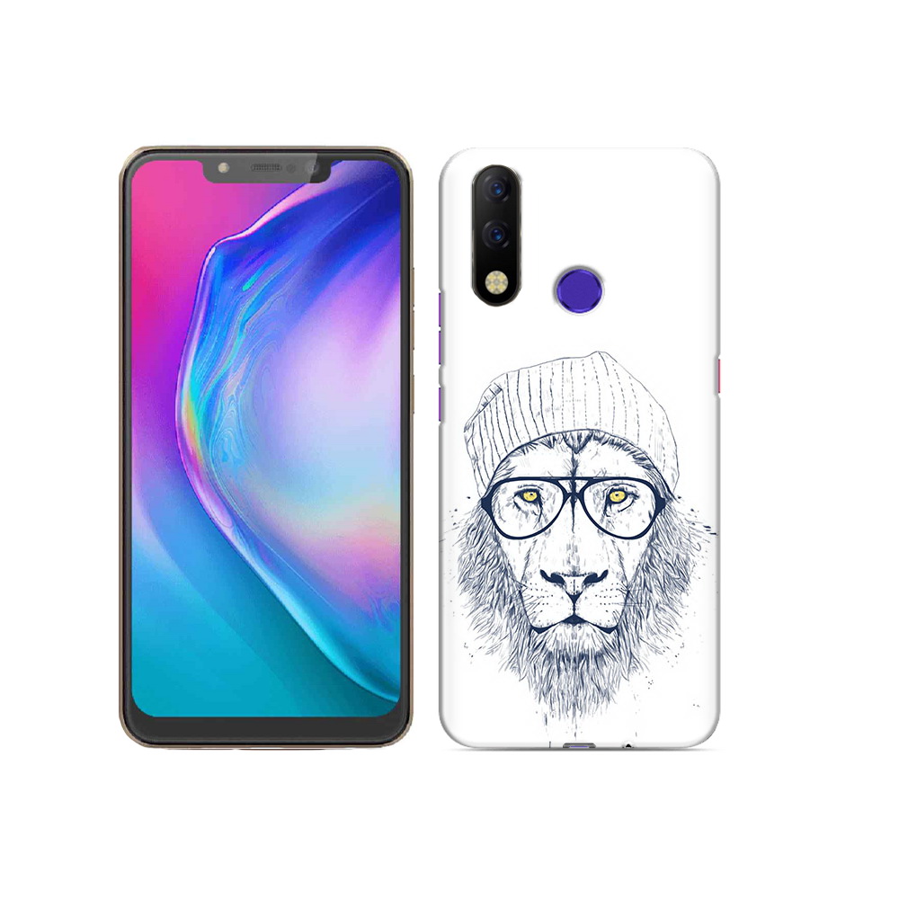 

Чехол MyPads Tocco для Tecno Spark 3 Pro хиппи лев, Прозрачный, Tocco