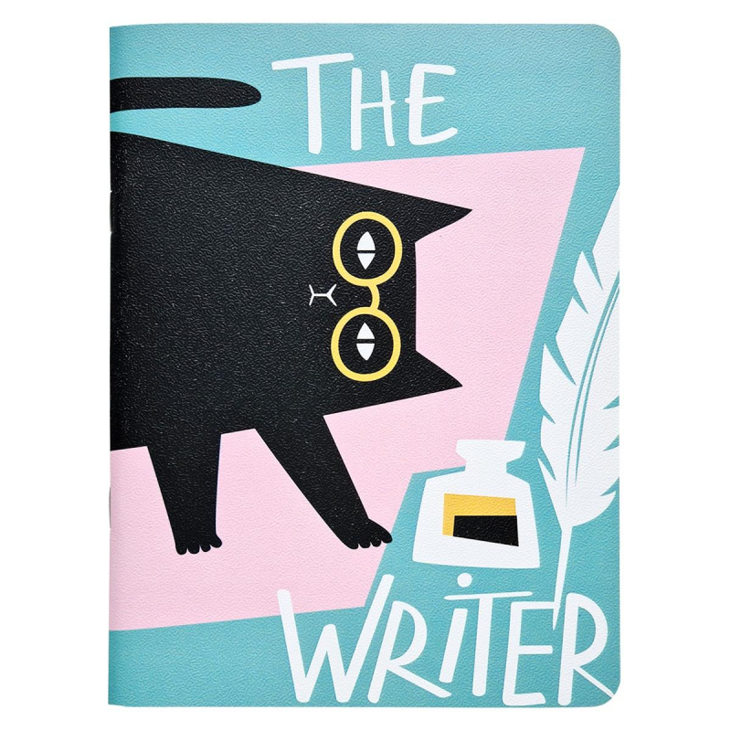 

Тетрадь общая А5+, 48 л. клетка, скрепка. Writer кот N2566, (2шт.)
