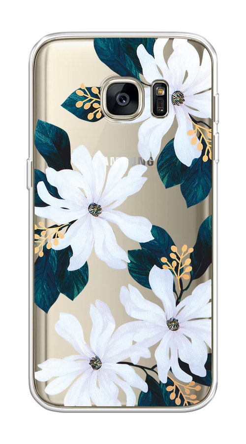 

Чехол на Samsung Galaxy S7 "Delilah Flower", Зеленый;белый, 24550-1