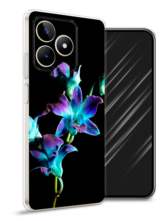 

Чехол Awog на Realme C53 "Синий цветок на черном", Черный;голубой;синий, 2514650-8